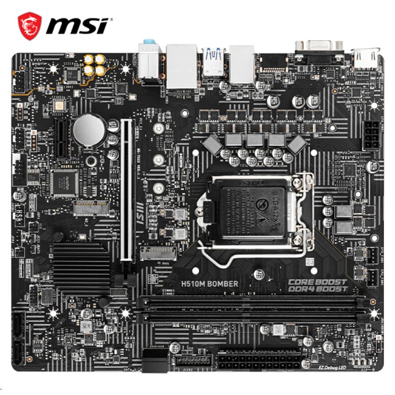 微星(msi)h510m bomber爆破弹 电脑主板 支持 cpu f/f