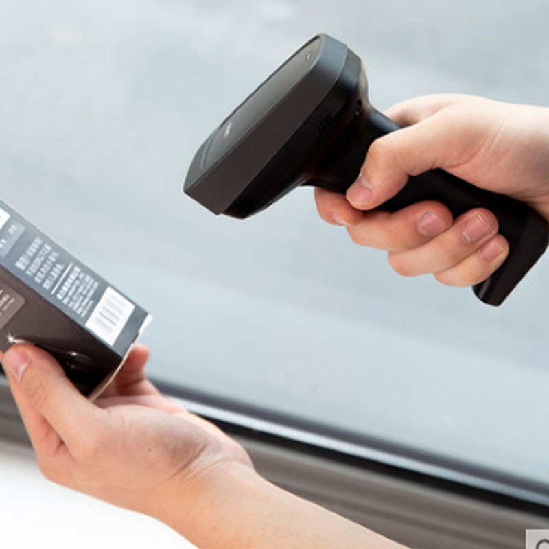 得力14954无线红光扫描枪有线条形码扫描器手持巴枪超市收银出入库