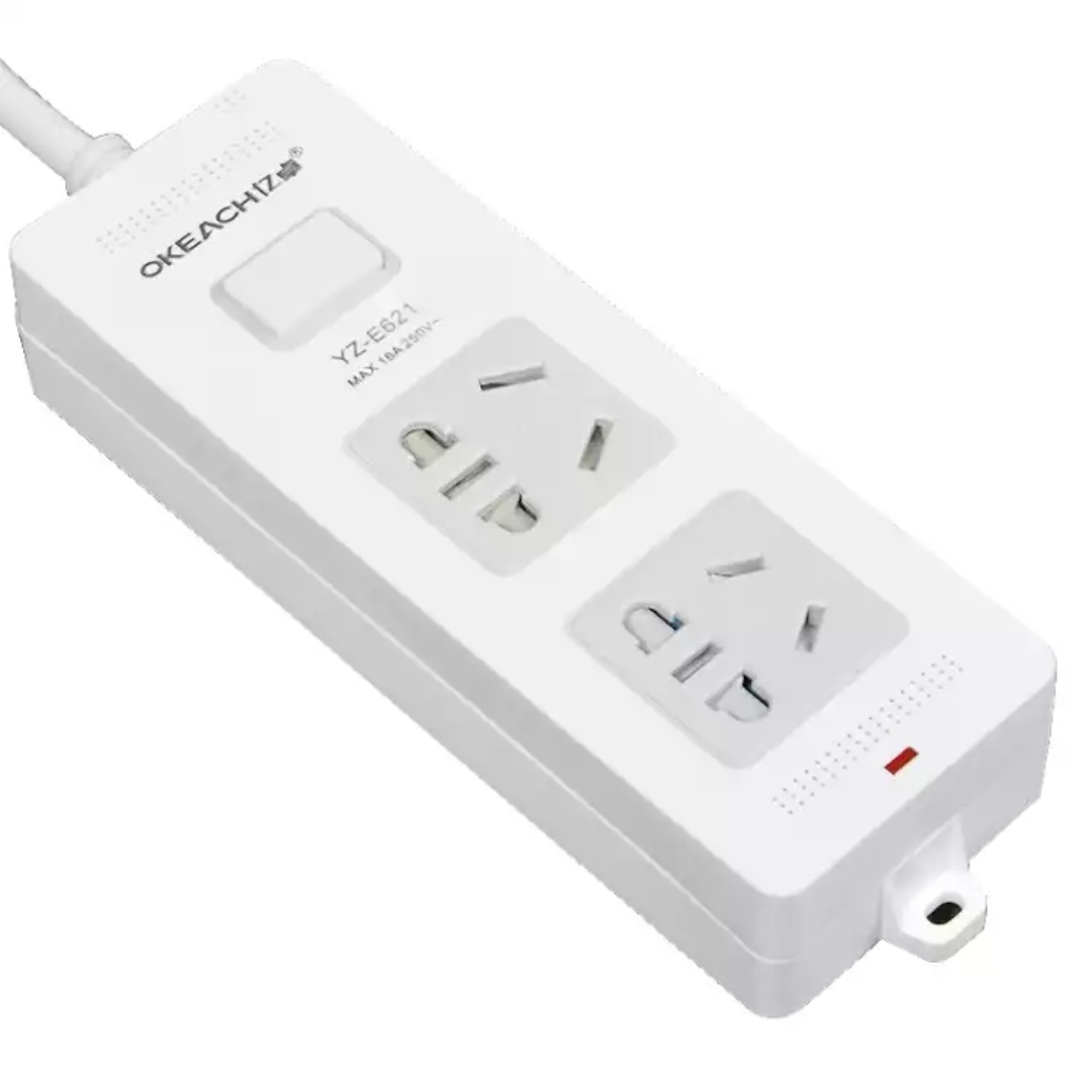 亿卓新国标插座1.8米yz-e621插排16a4000w大功率白色插排电源插座
