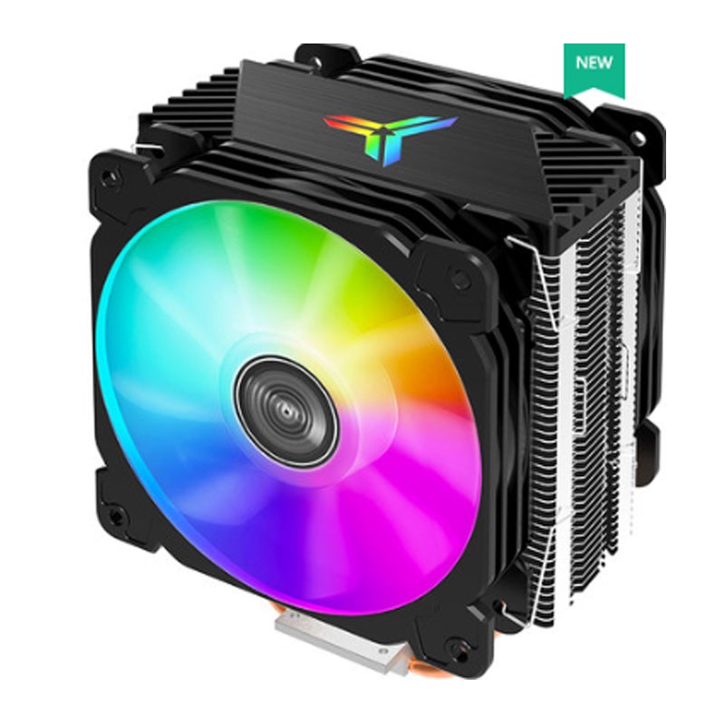 乔思伯cr-1000 plus cpu散热器四铜管双风扇pwm温控七彩流光风扇