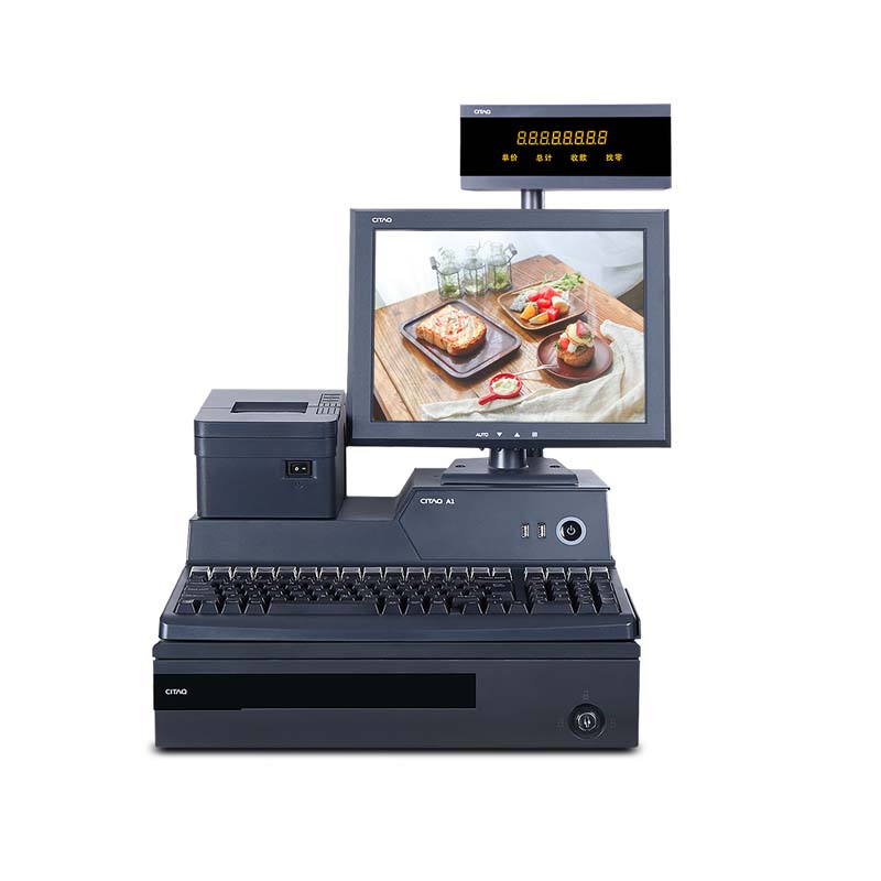 川田a1收银机 d525/2g内存/32g固态/超市扫码收款机pos收款机便利店