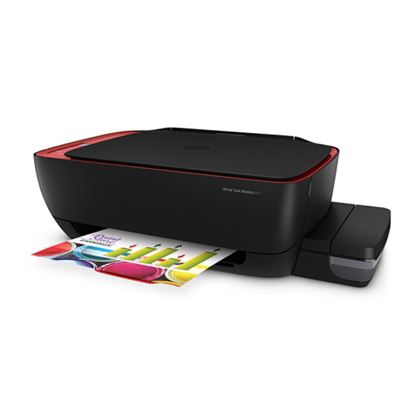 惠普tank411彩色喷墨无线wifi连供打印复印件扫描一体机a4小型学生