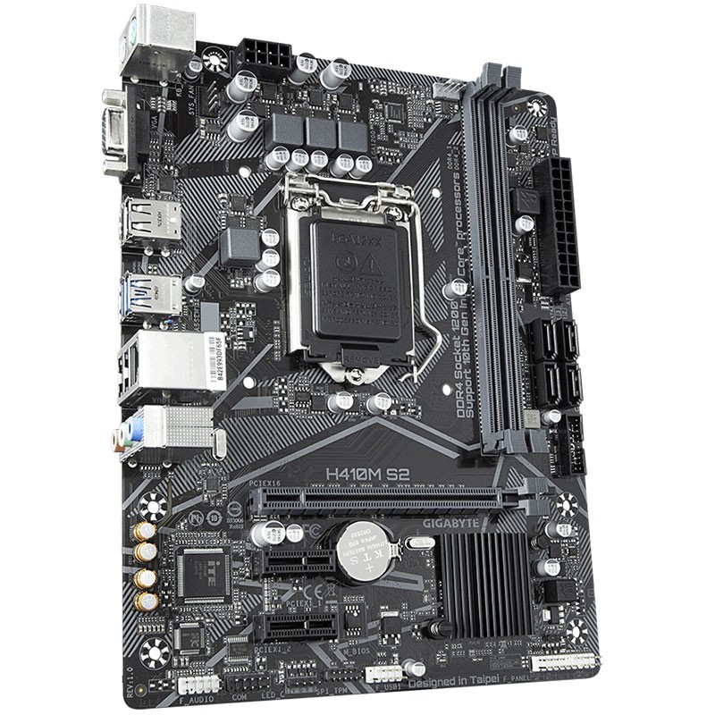 技嘉h410m-s2(工包) 主板 支持 10400/10400f 1200针脚 支持10代cpu