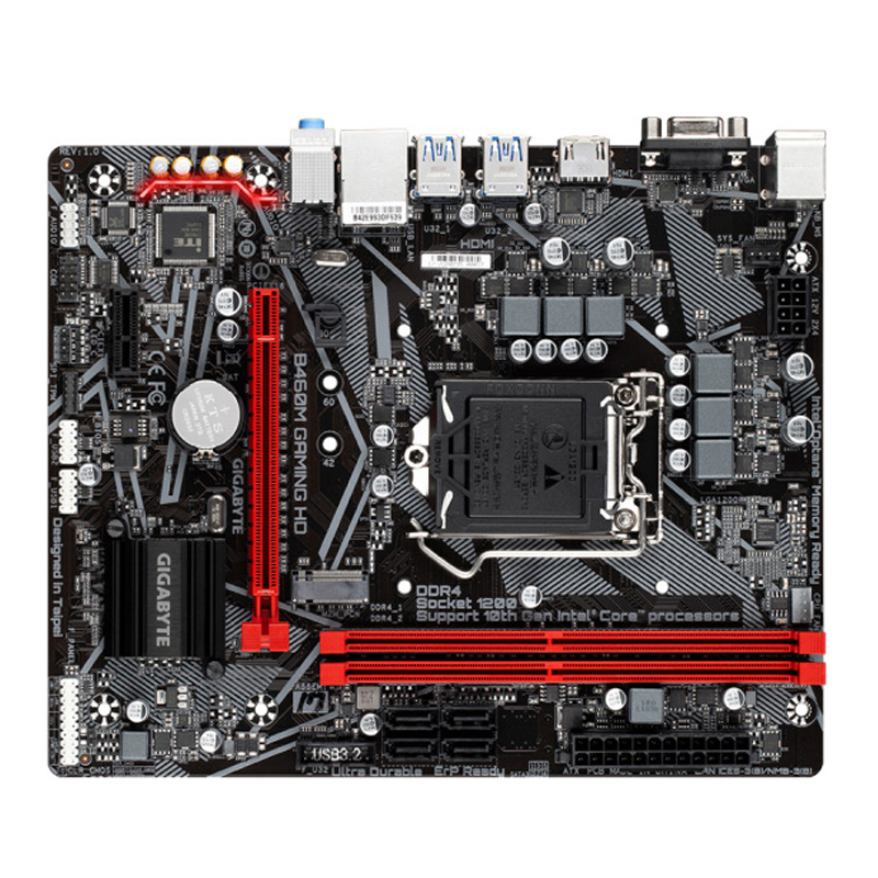 技嘉b460m gaming hd (工包)主板 支持3060ti/3070/10400f/10400/10