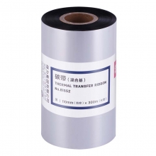 得力(deli)110mm*300m热转印条码机标签机树脂腊基混合基碳带81552