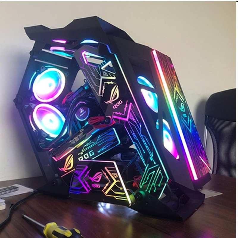小咖 机箱 支持中小板 台式机 电脑主机箱 rgb风扇 灯板