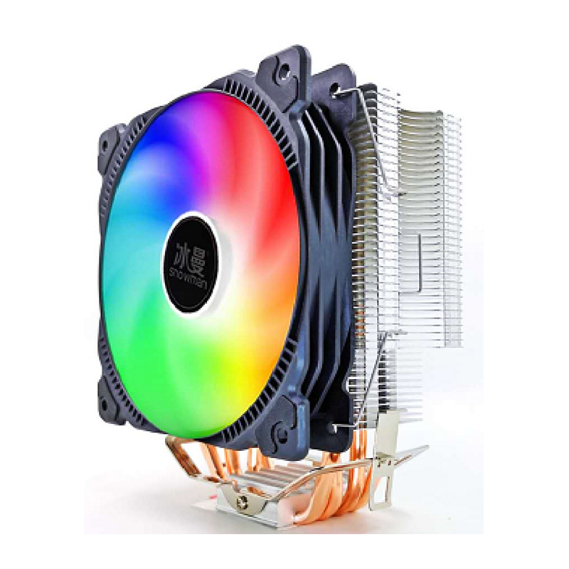 冰曼t4 cpu散热器rgb电脑 i5 i7 amd多平台四铜管温控静音cpu风扇