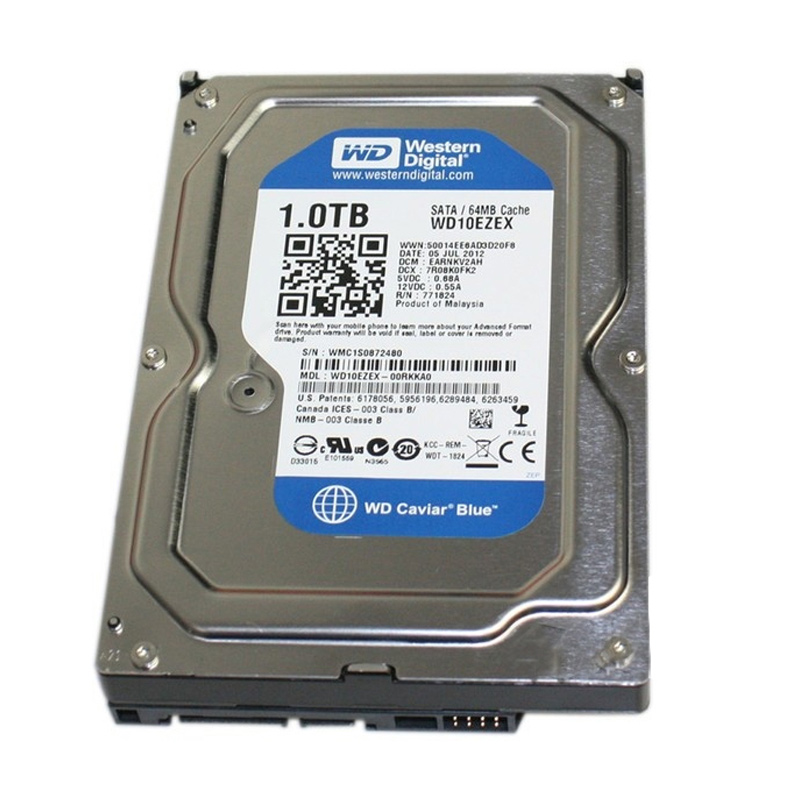 (正品)西数1tb 7200 64m sata3(wd10ezex)蓝盘_1tb_台式硬盘_diy散件