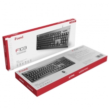 (iFound)科技F103有线usb单键盘 游戏办公防水键盘正品行货