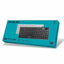 雷步V9 usb有线键盘家用办公商务巧克力笔记本键盘