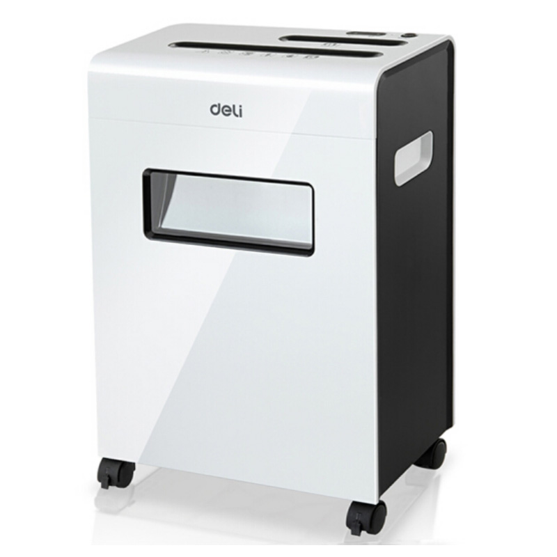 得力9911 办公碎纸机 电动大功率 纸机光盘/钉卡粉碎机 切纸8张