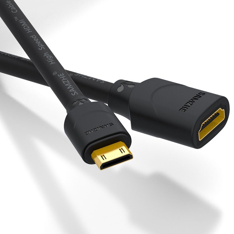 商家联盟山泽samzhe)01mn9minihdmi转hdmi母迷你hdmi公对母转接头转换