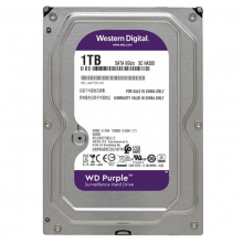 （正品）行货西部数据（WD）紫盘 1T机械硬盘 台式机企业安防监控机械硬盘SATA6Gb/s WD10EJRX正品