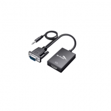 铭豹VGA转HDMI线转换器带音频供电 高清视频转接头笔记本台式机接电视显示器投影仪 MD108