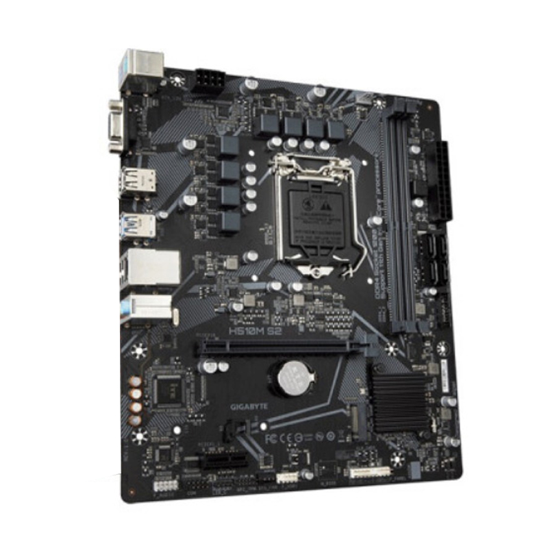 技嘉h510m-h台式机游戏主板支持11代cpu处理器 h510ms2 vga hdmi m.