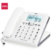 得力（deli) 电话机座机 固定电话 办公家用 30°倾角 来电显示 790白