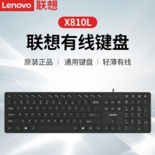 (联想键鼠） 联想Lenovo 原装键盘 USB有线键盘鼠标套装 商务办公键鼠套装 电竞游戏键鼠套装 全尺寸 【X810L】有线键盘/黑