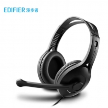 漫步者（EDIFIER）K800 USB头戴式耳机 电脑耳机耳麦 办公教育 学习培训 网课专用USB耳机黑色