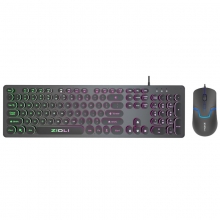 ZIDLI-KM800有线游戏键鼠套装 炫彩光键盘鼠标套装，特价