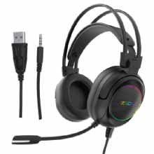电脑耳机头戴式USB  2.0网吧游戏带麦有线重低音台式笔记本用耳麦ZIDLI-L4 Pro   