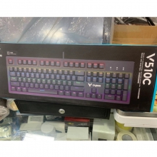 雷柏V510C有线背光机械键盘 104键全尺寸游戏电竞笔记本电脑多媒体办公吃鸡全键无冲键盘