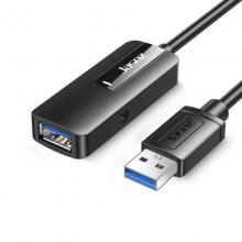 捷森5米USB3.0延长线带信号放大芯片 带5V2A3.5供电口