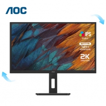 （官方正品）31.5寸 AOC 电脑显示器 31.5英寸 2K高清10Bit色彩 IPS技术微边框 Type-C接口 65W反充笔记本 双向旋转升降 Q32P2C