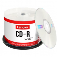联想（lenovo）52x CD-R刻录盘空白光盘车载无损音乐cd刻录光盘 CD-R 50片桶装 （行业装）