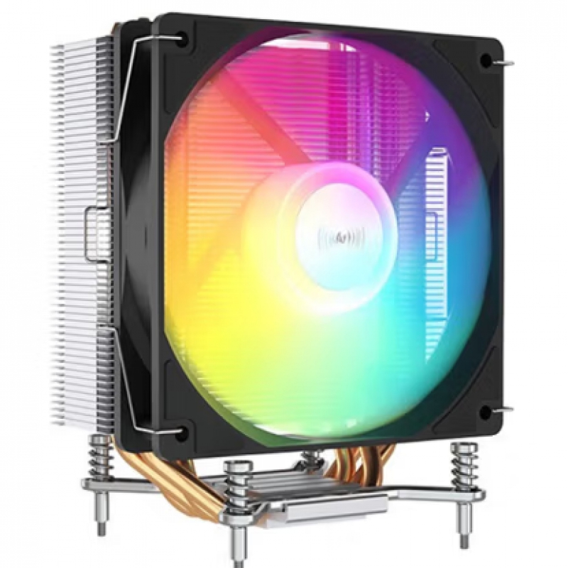 （官方正品）CPU风扇/雅浚 E3v2 彩灯 四铜管 CPU散热器 12CM 大风扇 雅俊