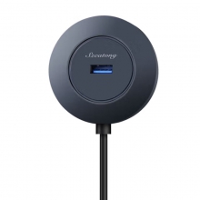三择创通HU-22089 4口HUB集线器一拖四 USB设备多接口带供电延长线2.0USB分线器 1.2米 