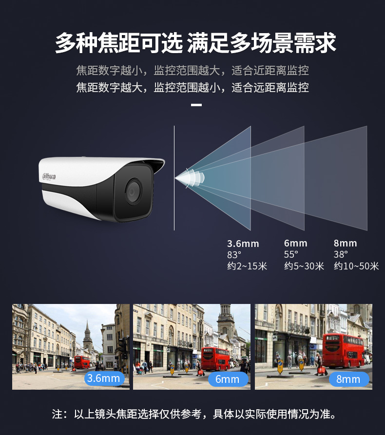 大华监控摄像头200万1080p高清双红外灯夜视摄像机dhipchfw1235mi2v2