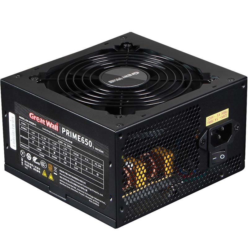 长城p6电源台式电脑主机电源额定650w白牌长城电源