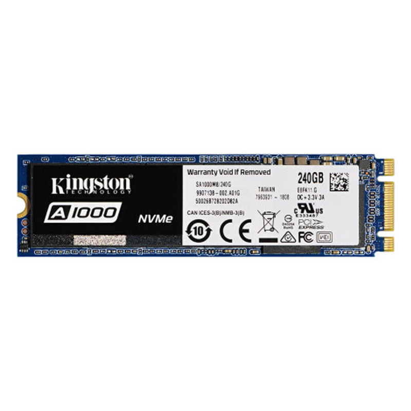 金士顿a1000系列 240g m.2 nvme 固态硬盘