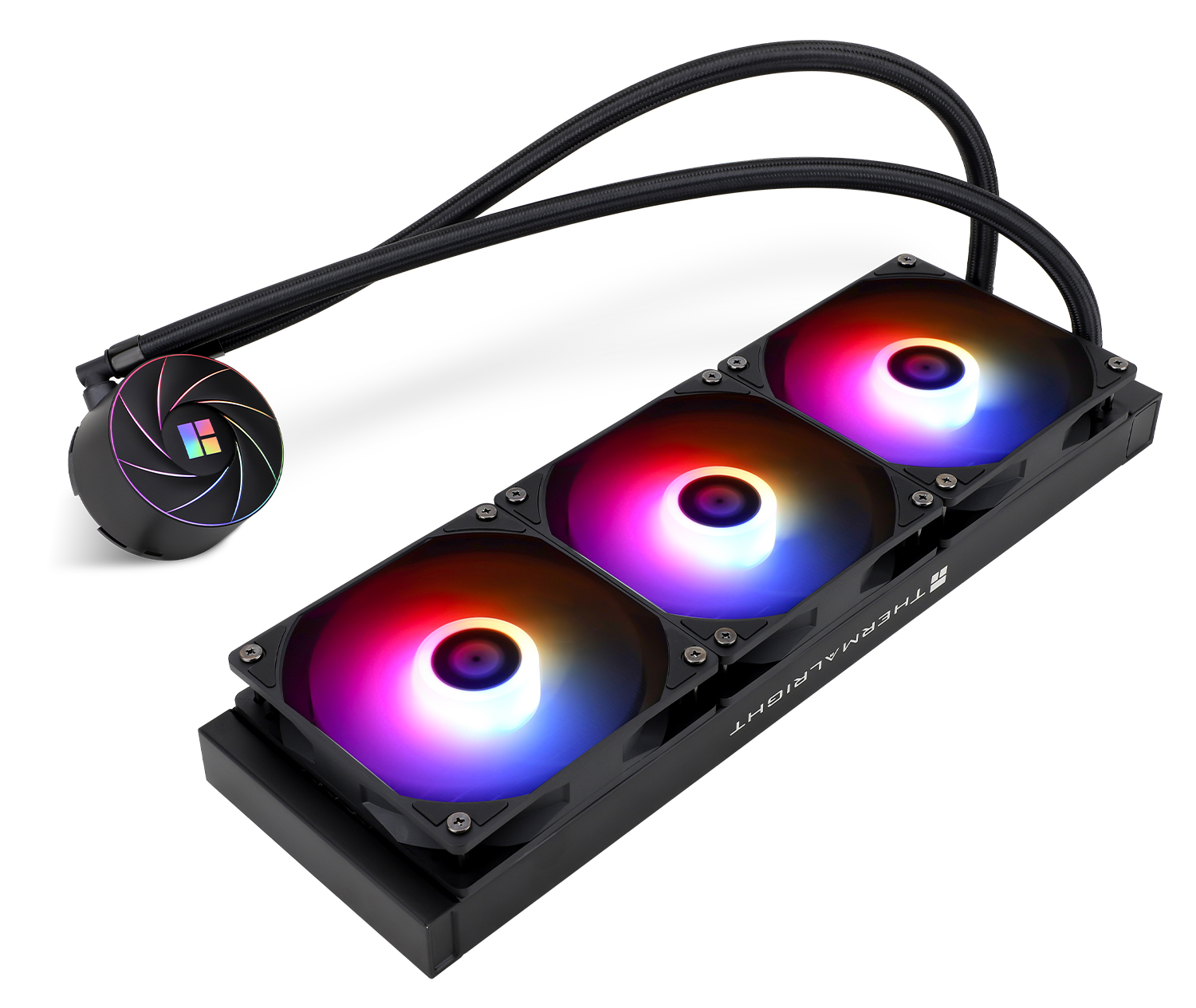 利民ae 360 argb一体式水冷散热器台式静音风扇,自带12代扣具