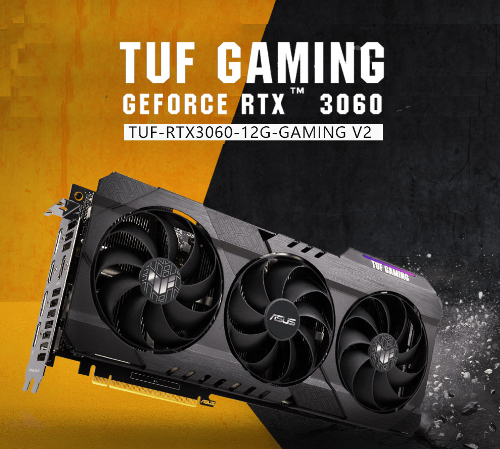 华硕asus tuf-rtx3060-o12g-v2-gaming 电竞游戏专业独立显卡 电竞